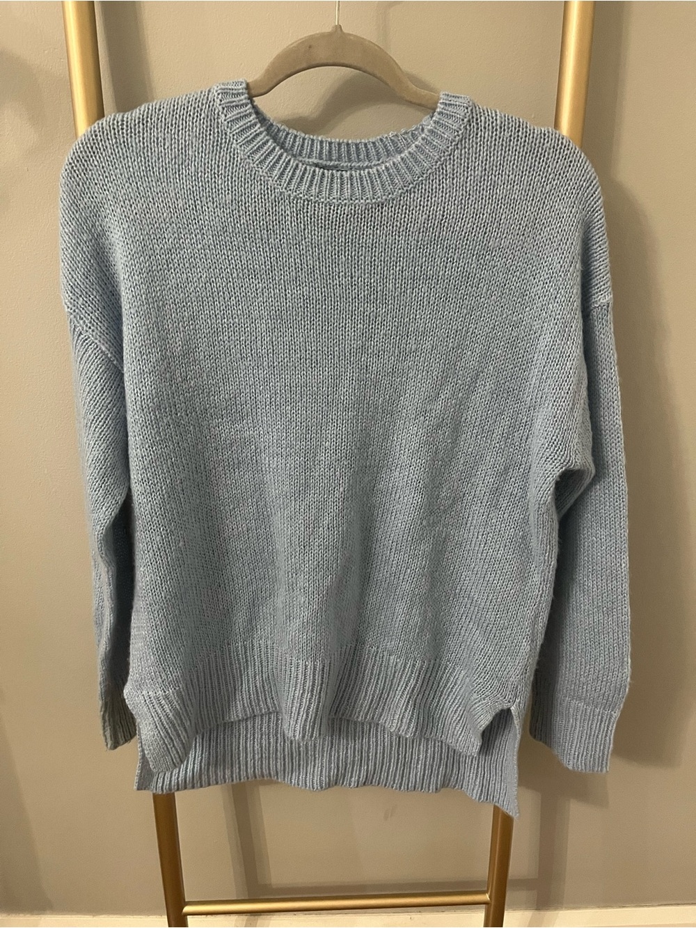 ASOS New Look Light Blue Oversized Knit Sweater | Size Medium